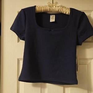 No Boundaries Navy Short Sleeve Tee